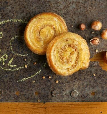 mini espiral de nueces y sirope de arce de La Grosella
