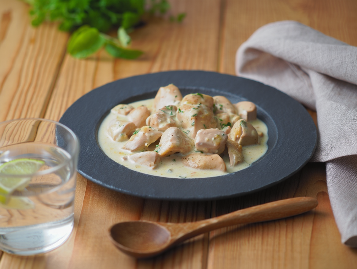 Ragú de pollo a la carbonara de La Grosella