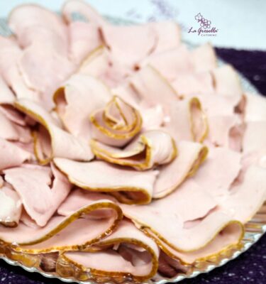 Pavo asado con salsa de frutos silvestres de La Grosella