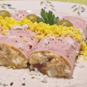 Canelones de jamón york