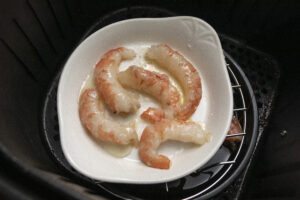 Flan de gambas con salsa tonnato